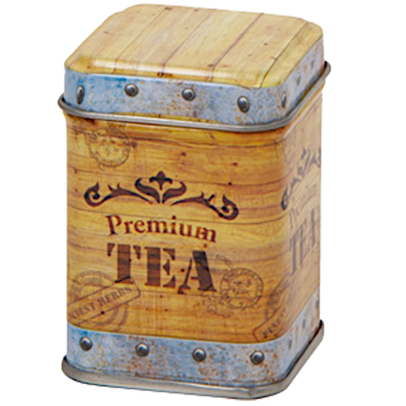Lata para té o infusiones, Dibujo Caja madera 50gr Lata para té o infusiones, Dibujo Caja madera 50gr